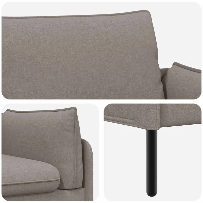 2-Seater Sofa Taupe 188 x 81 x 89 cm Fabric