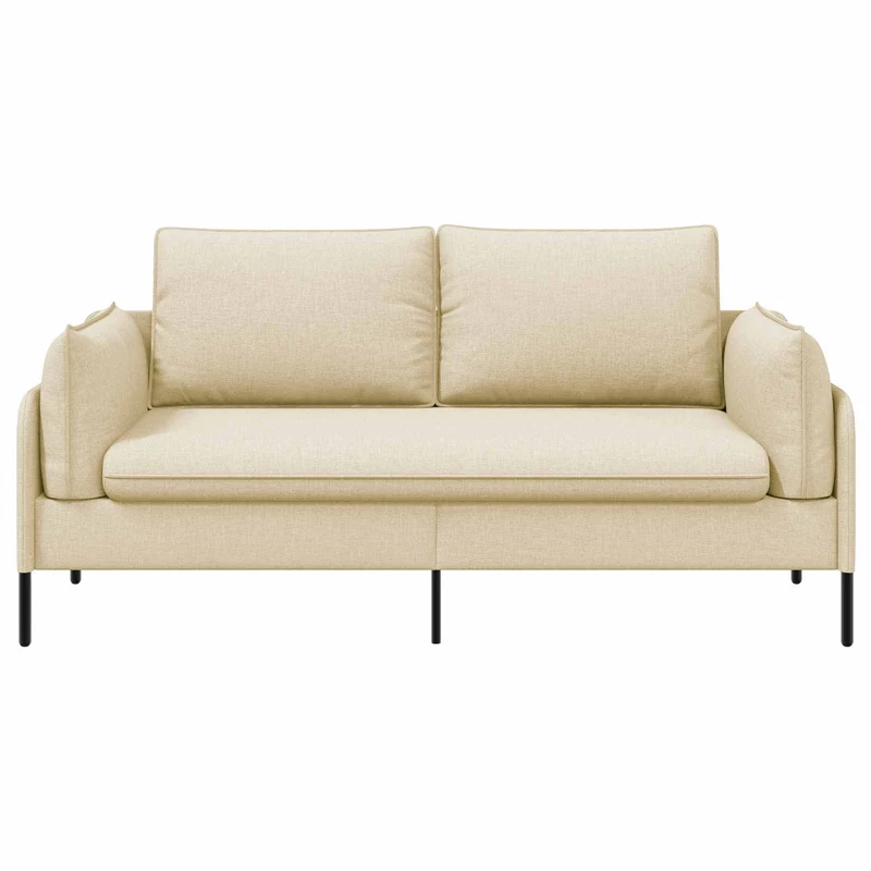 2-Seater Sofa Cream 188 x 81 x 89 cm Fabric