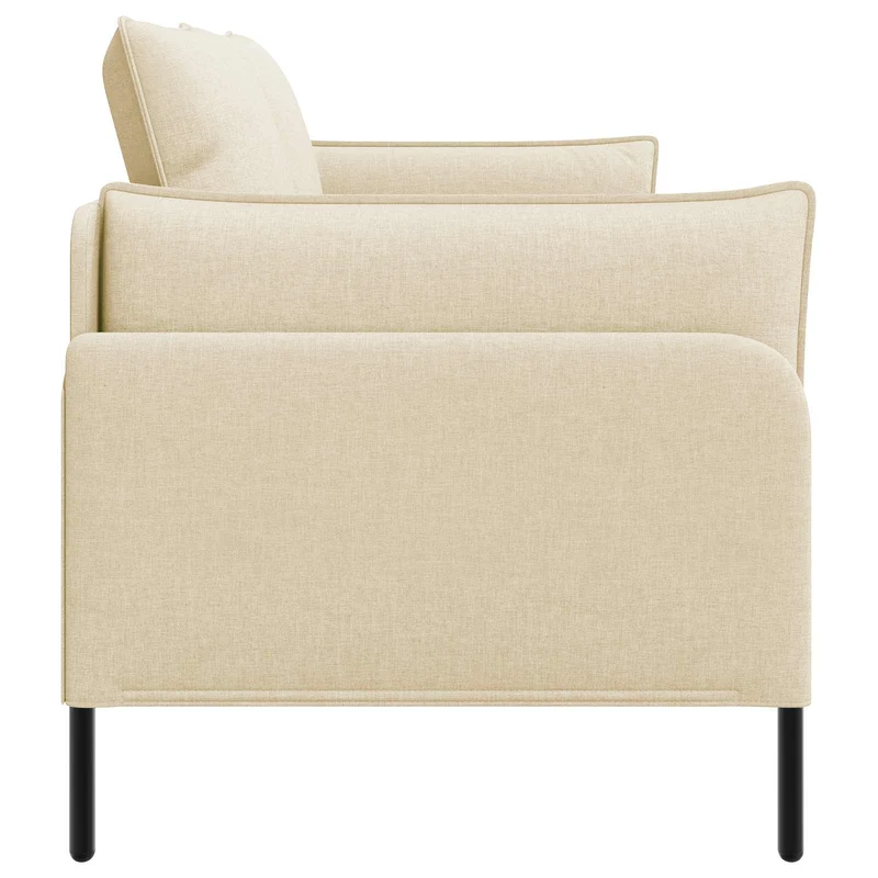 2-Seater Sofa Cream 188 x 81 x 89 cm Fabric