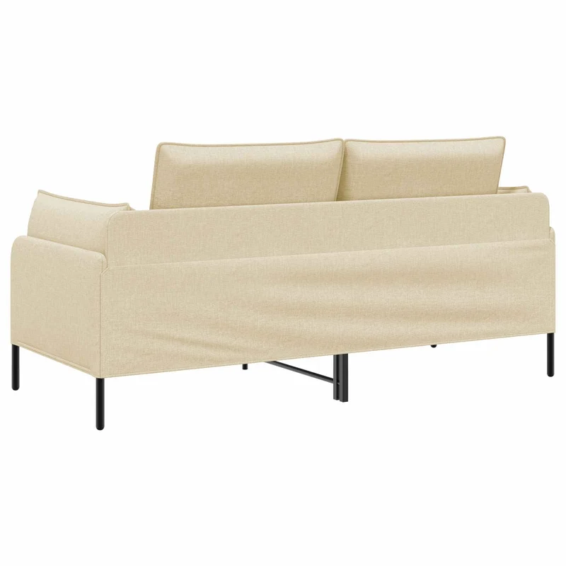 2-Seater Sofa Cream 188 x 81 x 89 cm Fabric
