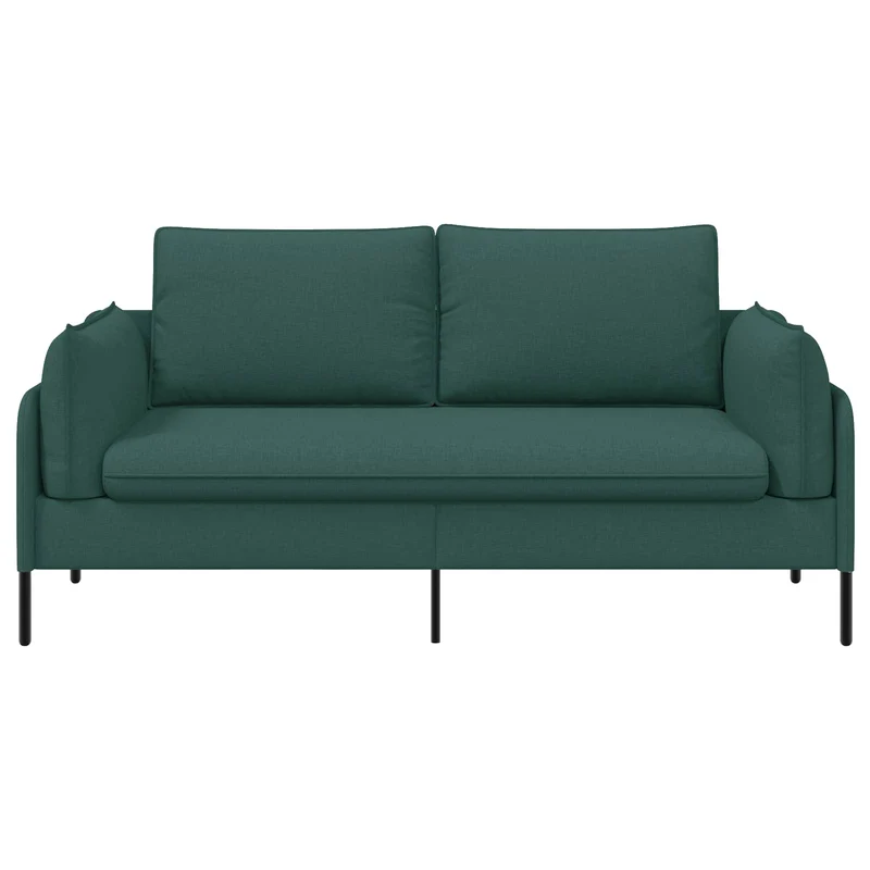 2-Seater Sofa Dark Green 188 x 81 x 89 cm Fabric