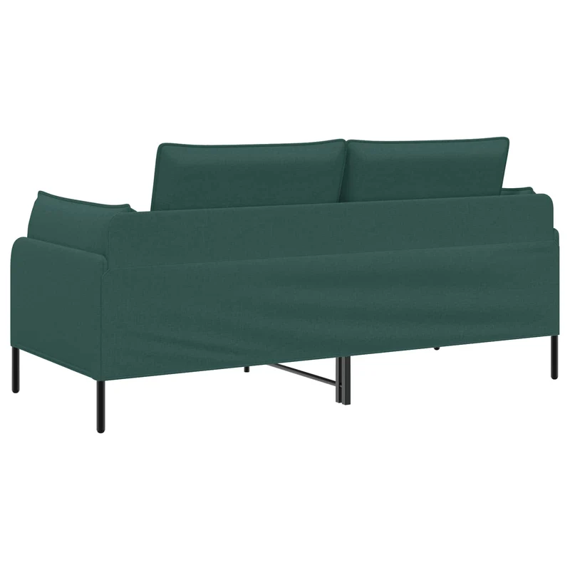 2-Seater Sofa Dark Green 188 x 81 x 89 cm Fabric