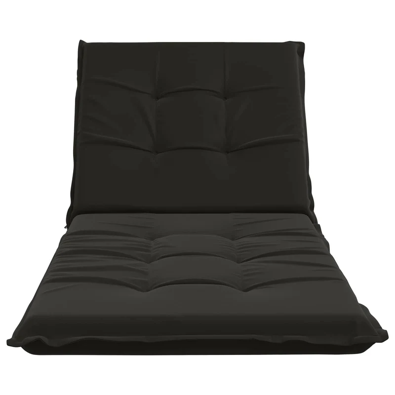 Sunlounger Cushion GEMERT 100% Polyester Black 190 x 90 x 9 cm