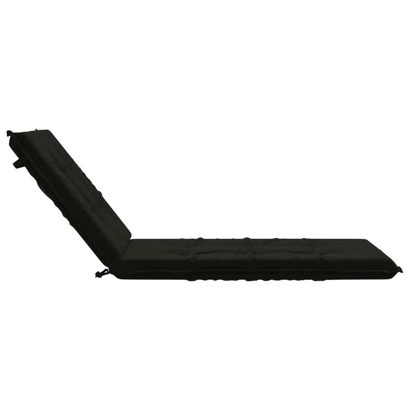 Sunlounger Cushion GEMERT 100% Polyester Black 190 x 90 x 9 cm