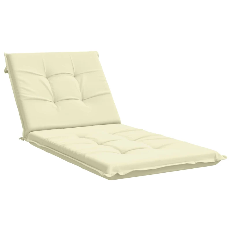 Sunlounger Cushion GEMERT 100% Polyester Cream 190 x 90 x 9 cm