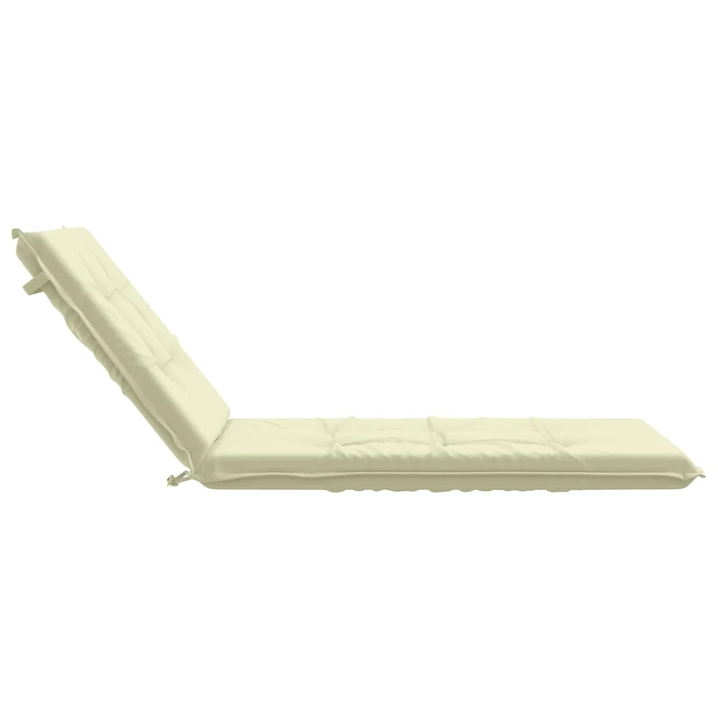 Sunlounger Cushion GEMERT 100% Polyester Cream 190 x 90 x 9 cm