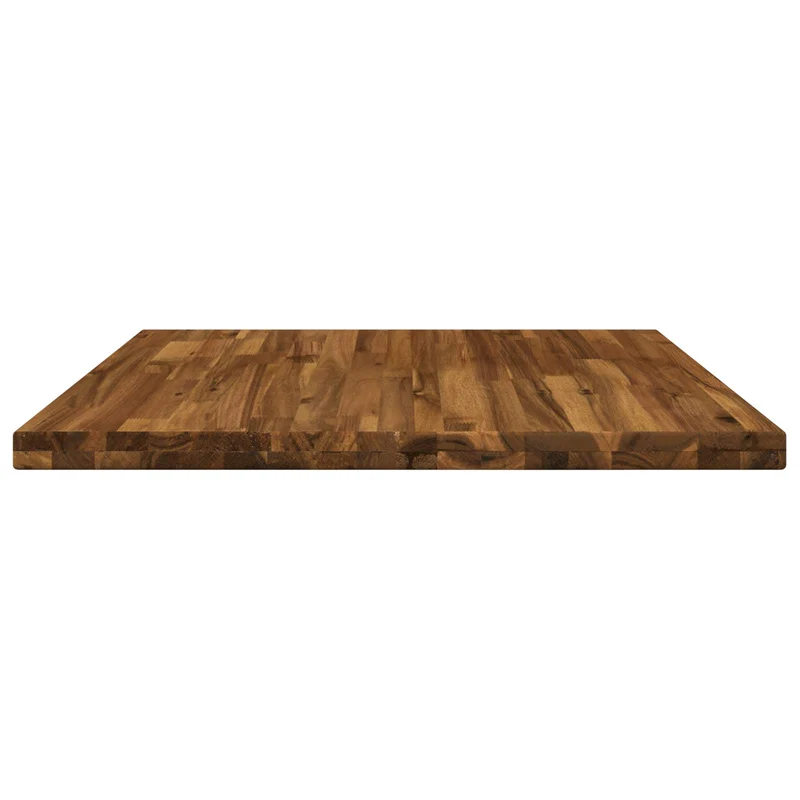 Rectangular Table Top 70 x 70 x 3.2 cm Square Solid Acacia Wood