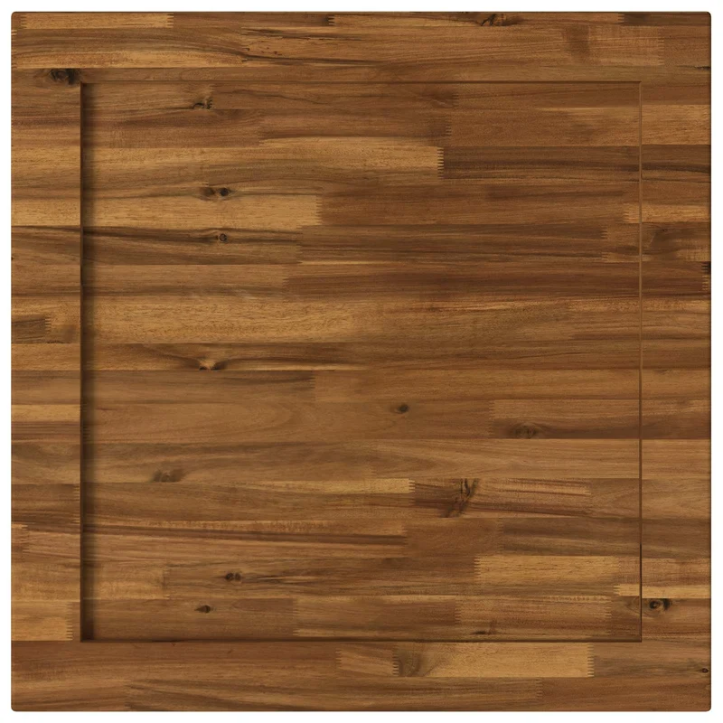 Rectangular Table Top 70 x 70 x 3.2 cm Square Solid Acacia Wood