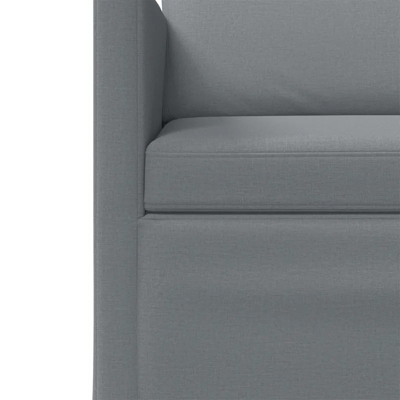 Sofa Set 2 pcs Light Grey Fabric