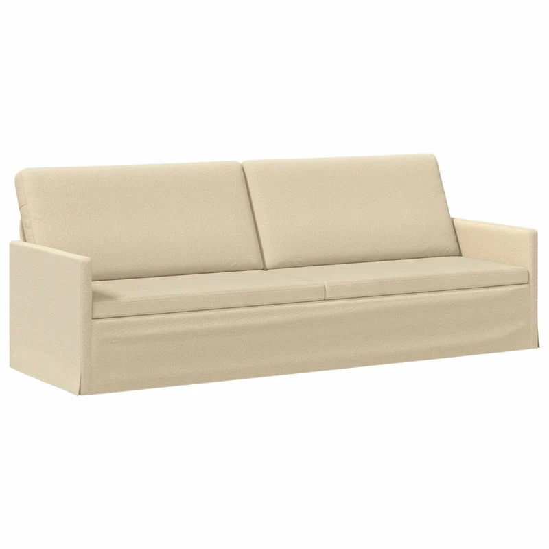 Sofa Set 2 pcs Cream Fabric