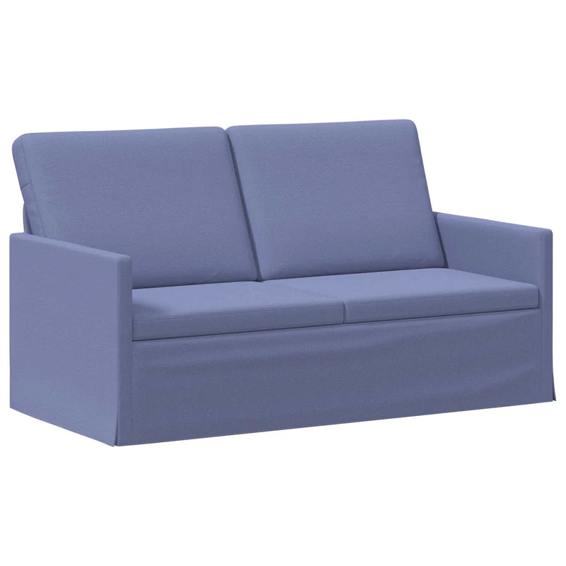 2 Seater Sofa Jeans Blue 150 x 81 x 82 cm Fabric