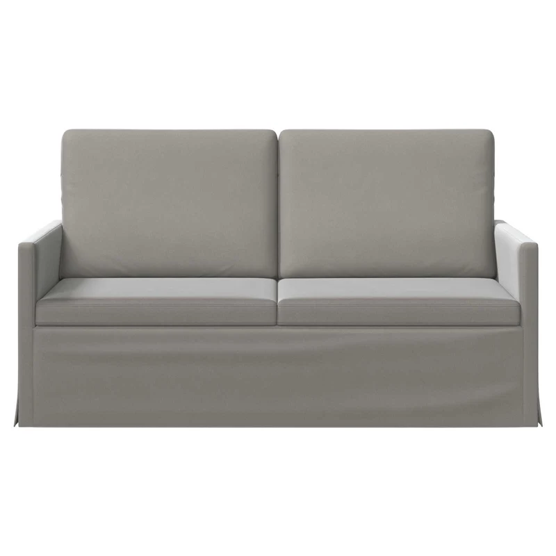2 Seater Sofa Light Grey 150 x 81 x 82 cm Velvet