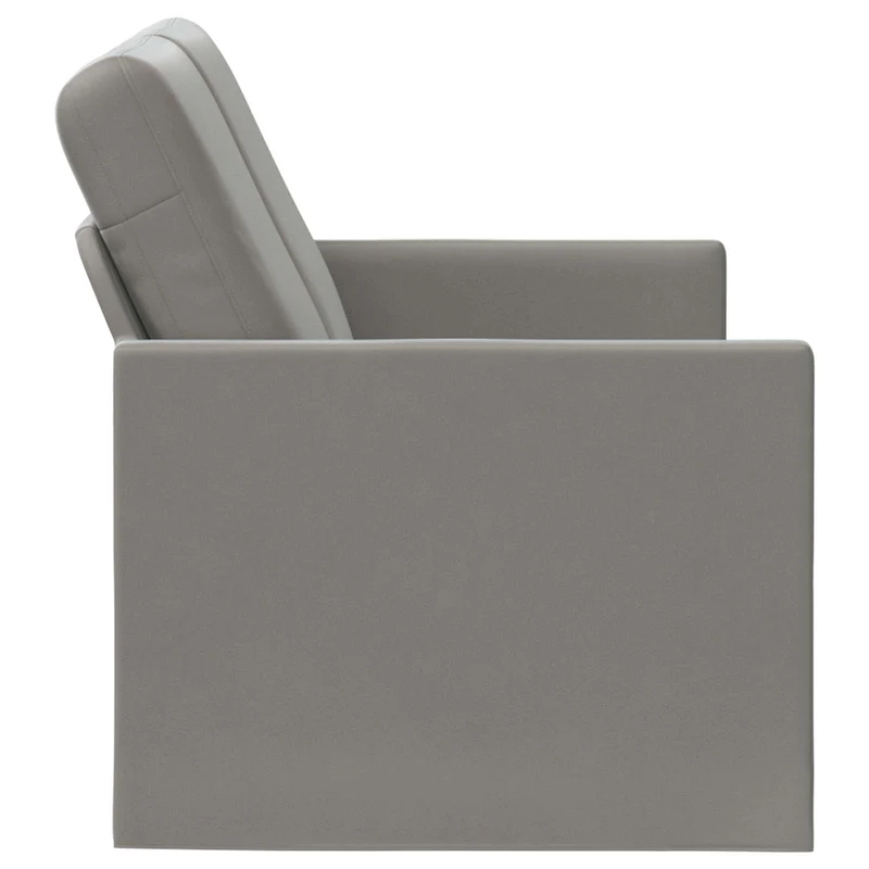 2 Seater Sofa Light Grey 150 x 81 x 82 cm Velvet