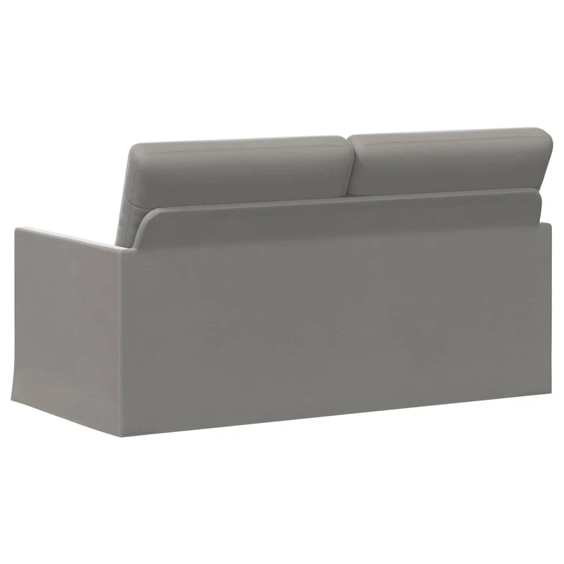 2 Seater Sofa Light Grey 150 x 81 x 82 cm Velvet