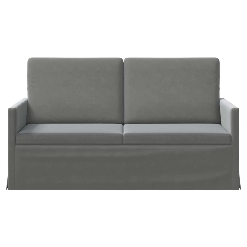 2 Seater Sofa Dark Grey 150 x 81 x 82 cm Velvet