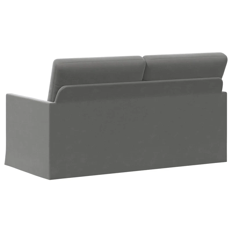 2 Seater Sofa Dark Grey 150 x 81 x 82 cm Velvet