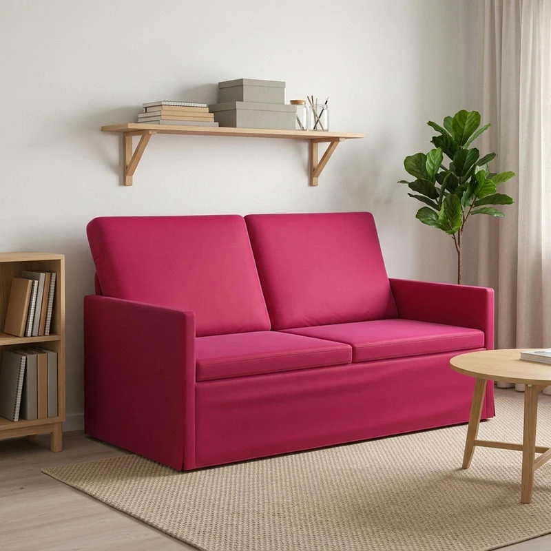 2 Seater Sofa Wine Red 150 x 81 x 82 cm Velvet
