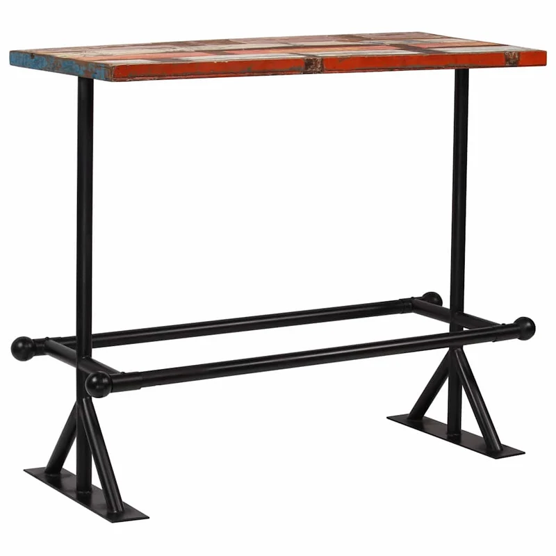 245399 vidaXL Bar Set 5 Piece Solid Reclaimed Wood Multicolour