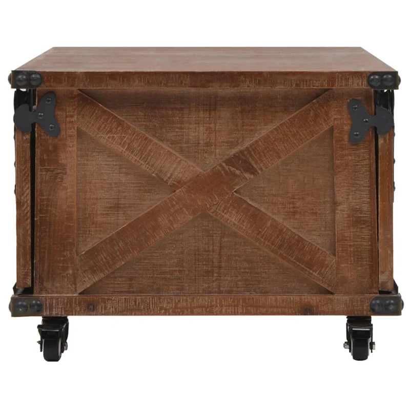 246119 vidaXL Coffee Table Solid Fir Wood 91x51x38 cm Brown