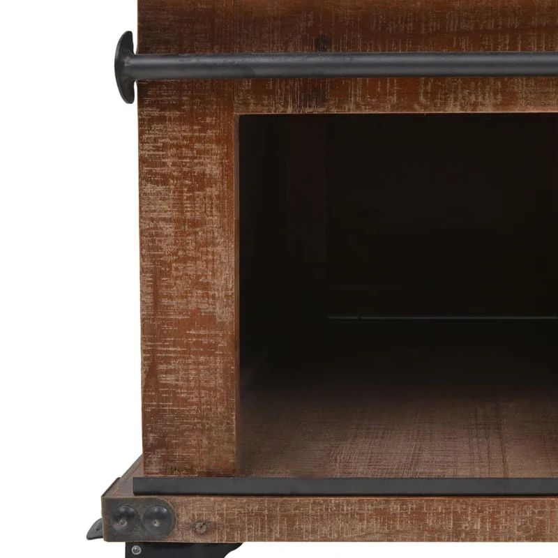 246119 vidaXL Coffee Table Solid Fir Wood 91x51x38 cm Brown
