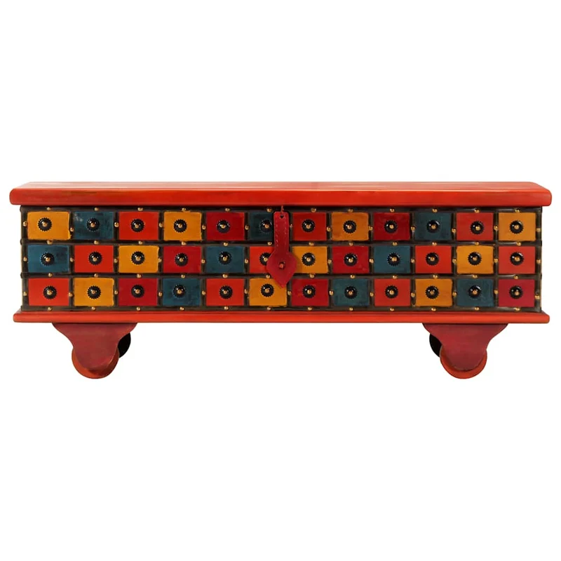 247669 vidaXL Storage Box Red 110x40x40 cm Solid Acacia Wood
