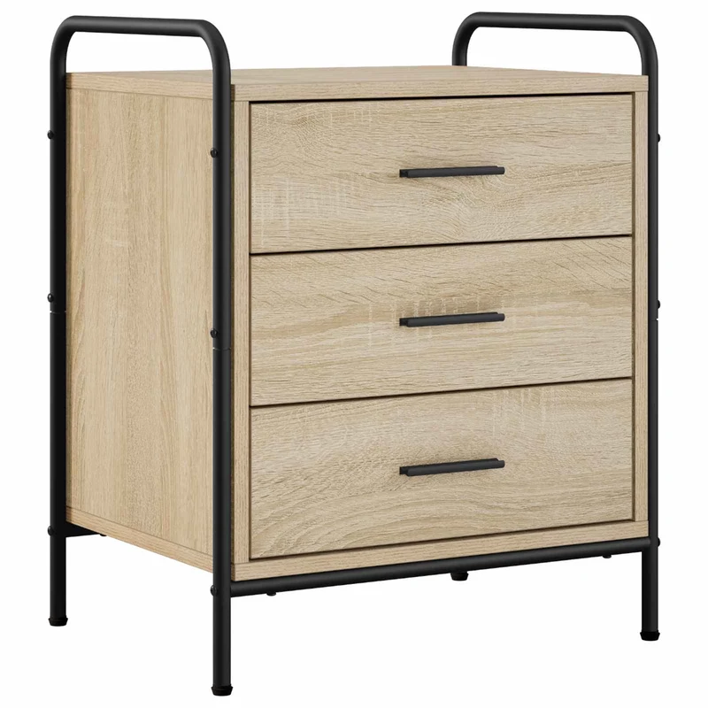 Bedside Cabinet Sonoma Oak 48 x 36.5 x 60 cm Engineered Wood