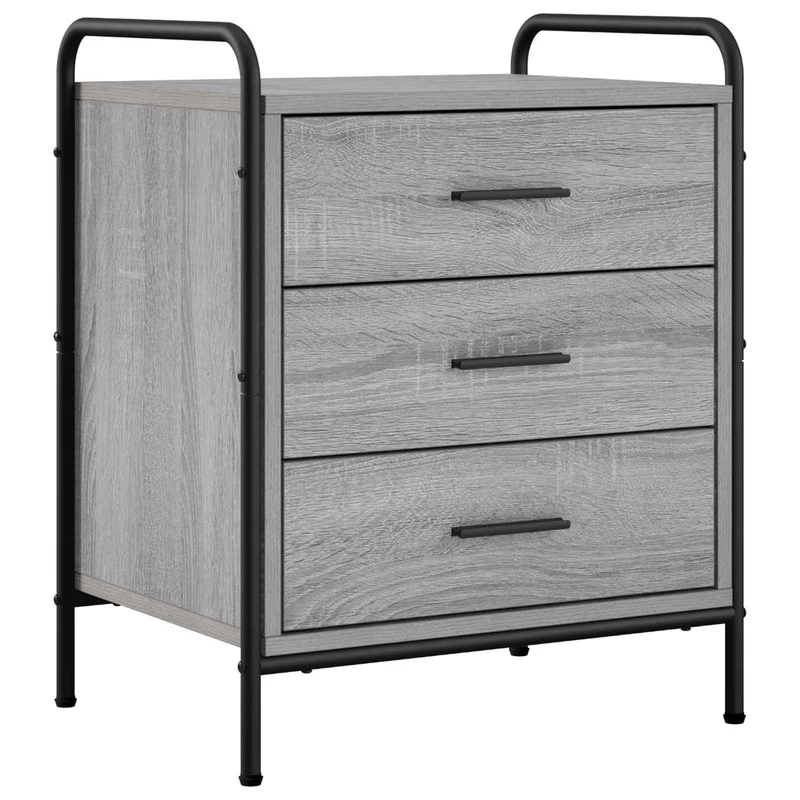 Bedside Cabinet 2 pcs Grey Sonoma 48 x 36.5 x 60 cm