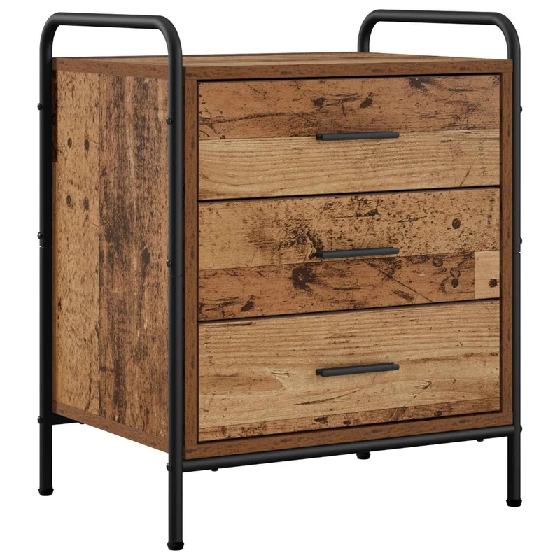 Bedside Cabinet 2 pcs Old Wood 48 x 36.5 x 60 cm