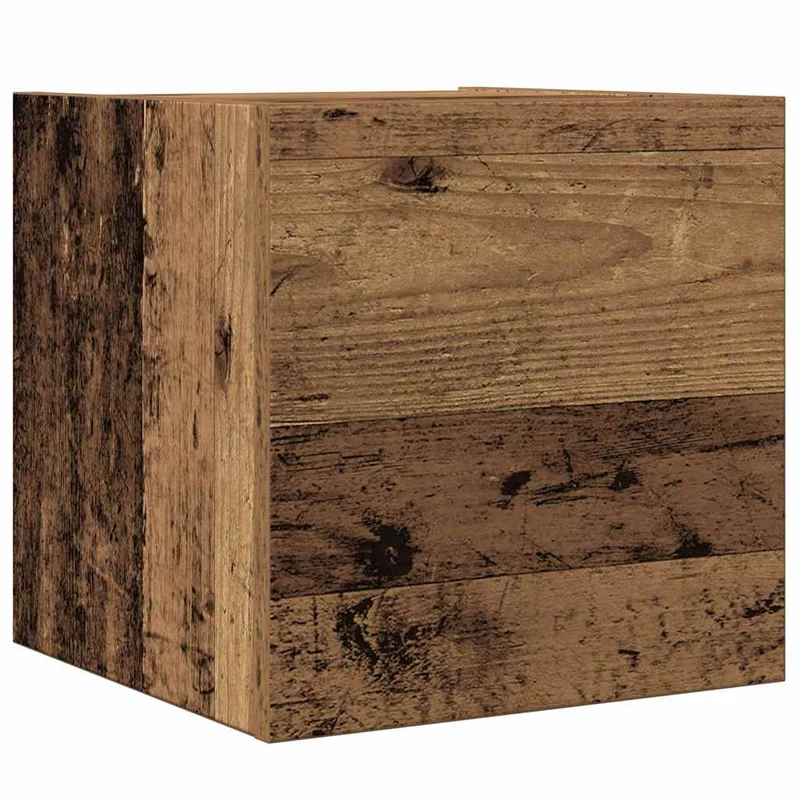 8 Piece TV Cabinet Set Wall-mounted Old Wood Engineered Wood