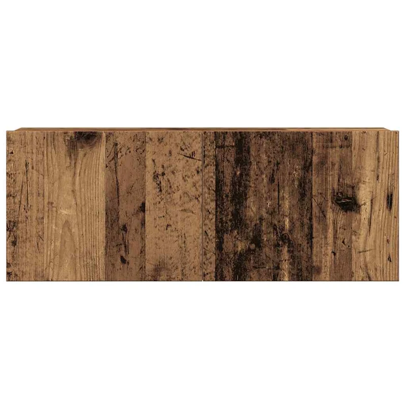6 Piece TV Cabinet Set Wall-mounted Old Wood Engineered Wood