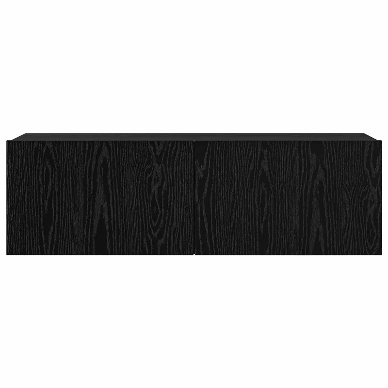 TV Cabinet Set 6 pcs Black Oak Engineered Wood