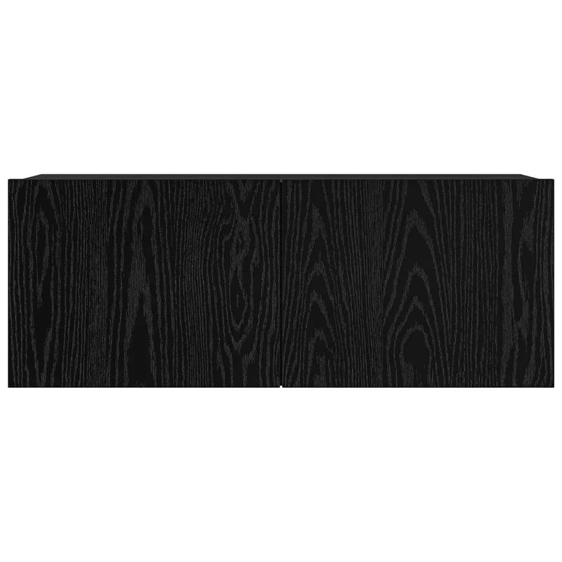 TV Cabinet Set 6 pcs Black Oak Engineered Wood