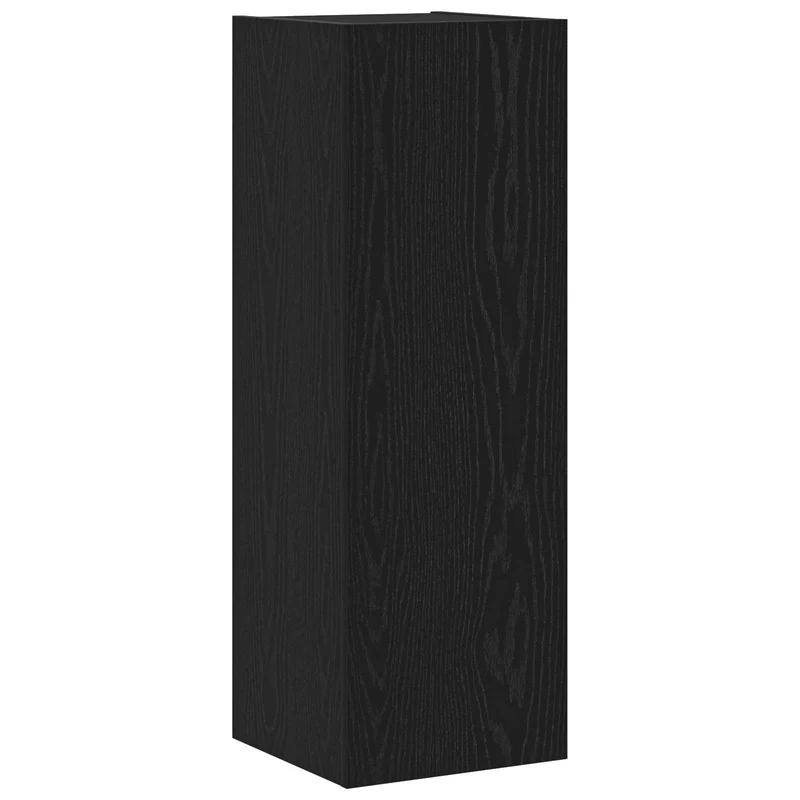 TV Cabinet Set 8 pcs Black Oak Engineered Wood