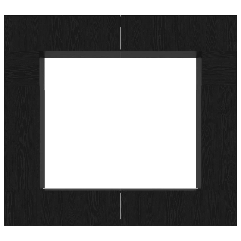 TV Cabinet Set 8 pcs Black Oak Engineered Wood