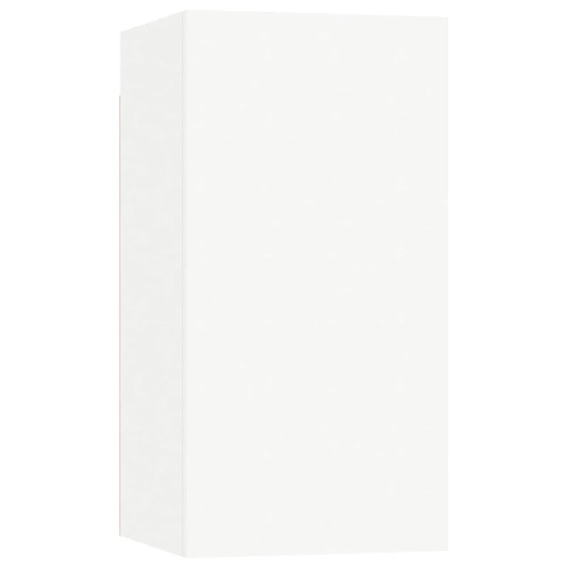 6 Piece TV Cabinet Set White Engineered Wood