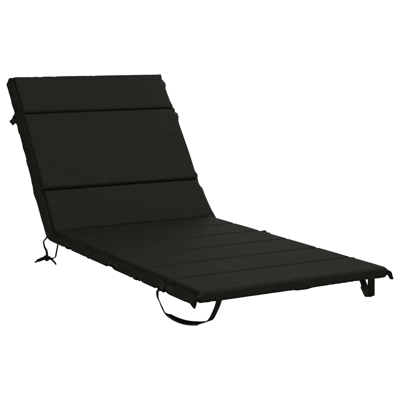 Sunlounger Cushion GEMERT 100% Polyester Black 200 x 90 x 3 cm