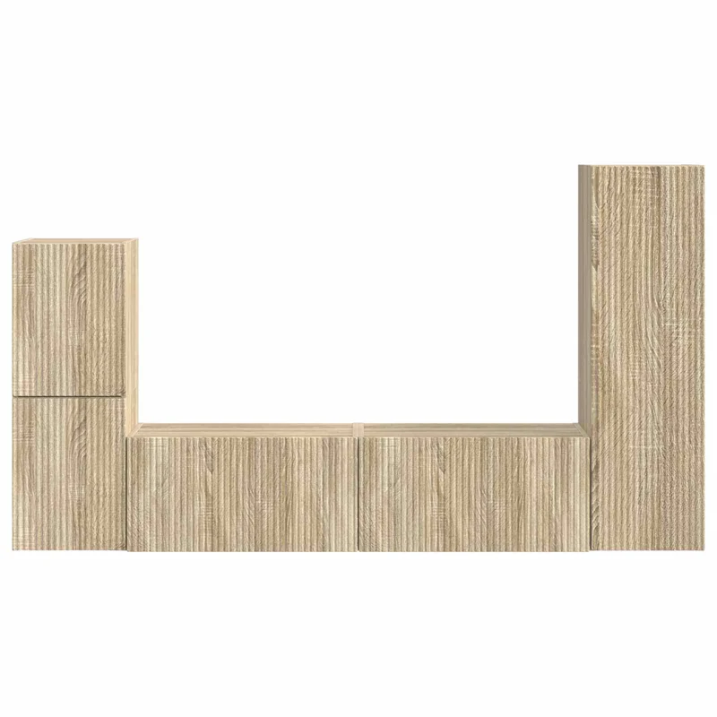 TV Cabinet Set 4 pcs Sonoma Oak Engineered Wood