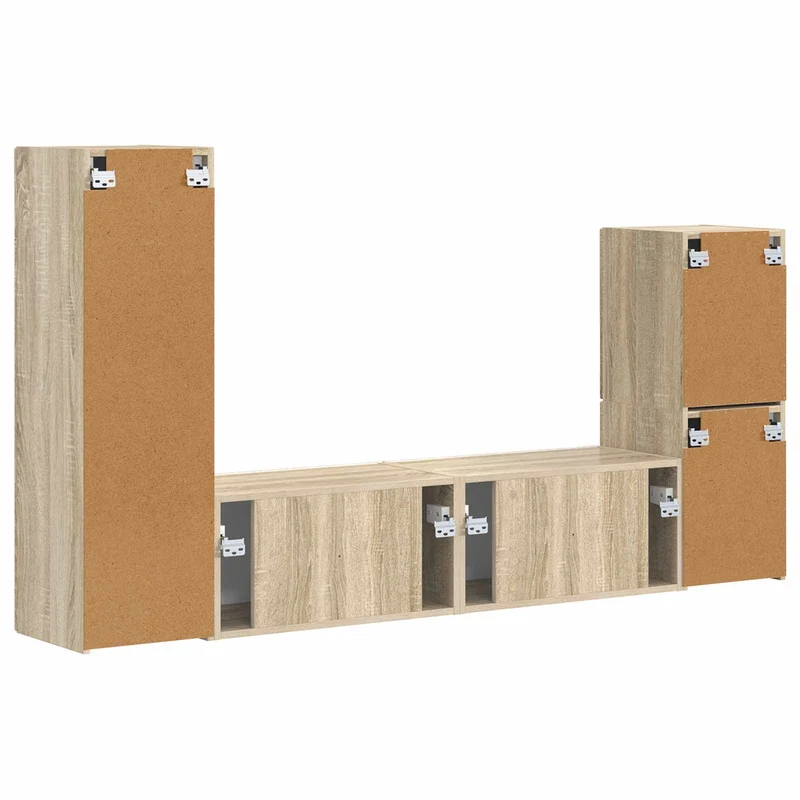 TV Cabinet Set 4 pcs Sonoma Oak Engineered Wood