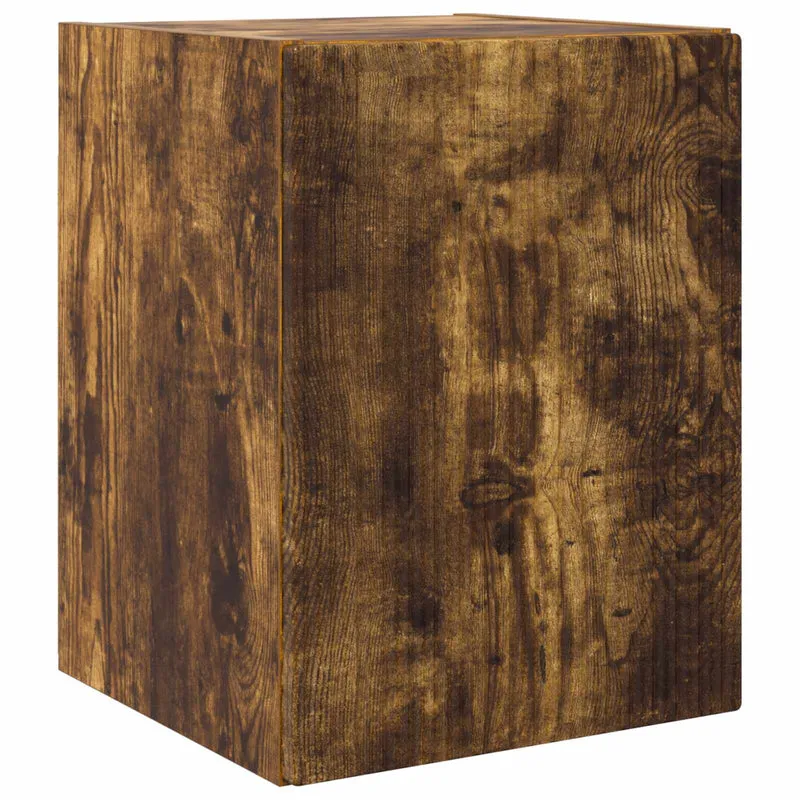 TV Cabinet Set 4 pcs Smoked Oak Engineered Wood