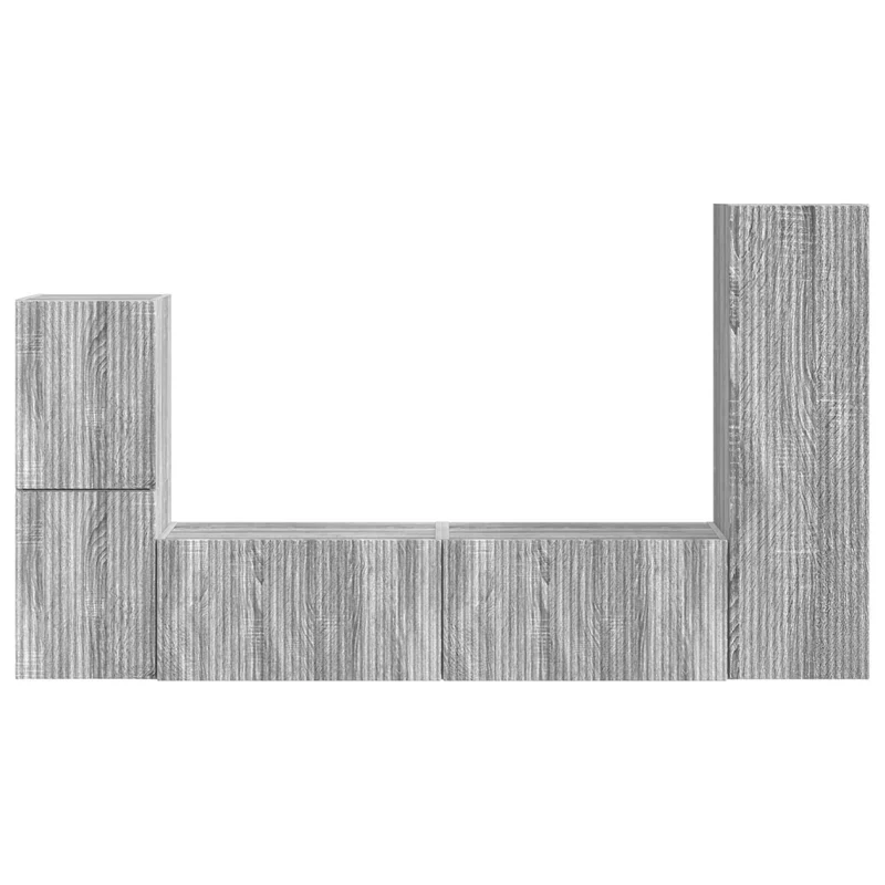 TV Cabinet Set 4 pcs Grey Sonoma Engineered Wood
