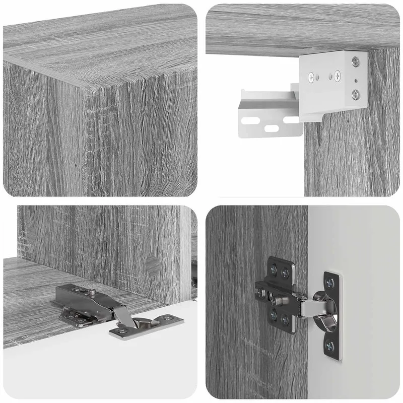 TV Cabinet Set 4 pcs Grey Sonoma Engineered Wood