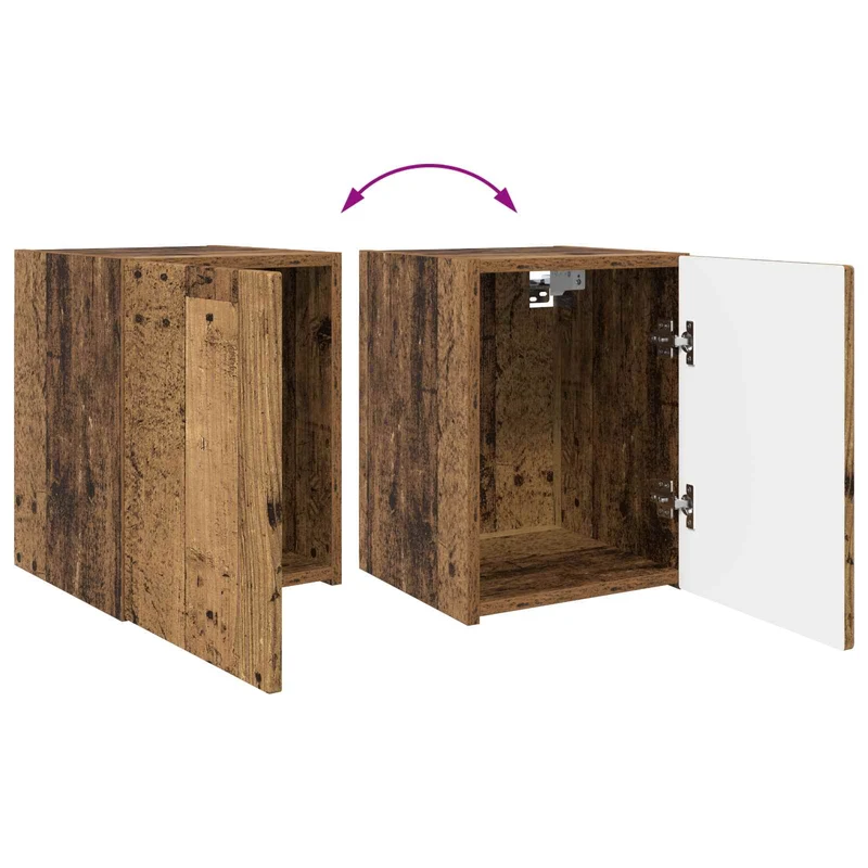 TV Cabinet Set 4 pcs Old Wood Engineered Wood