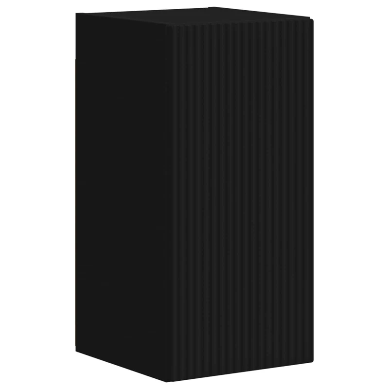 TV Cabinet Set 4 pcs Black Engineered Wood