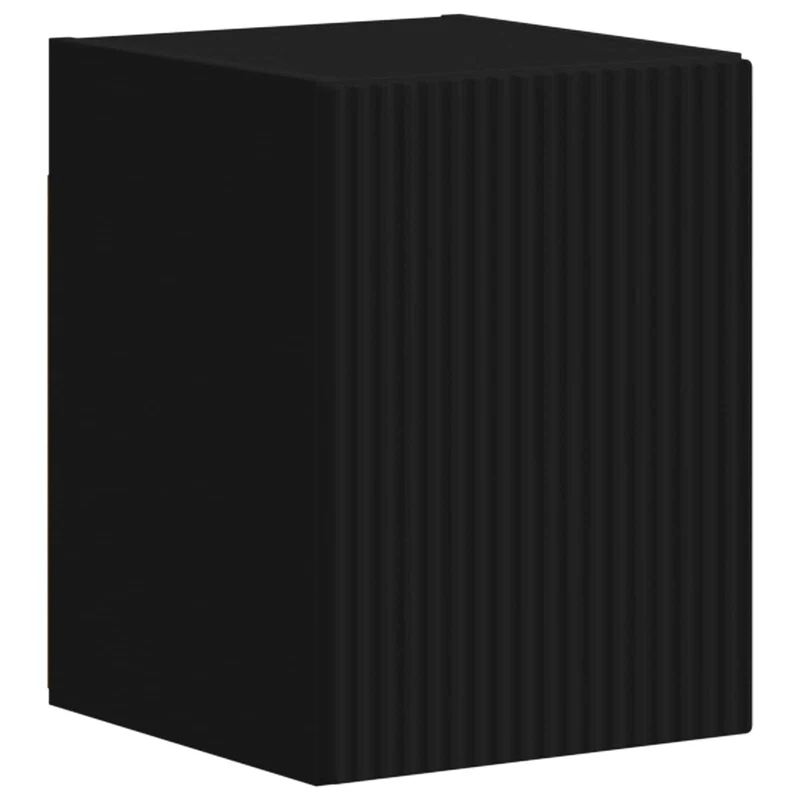 TV Cabinet Set 4 pcs Black Engineered Wood
