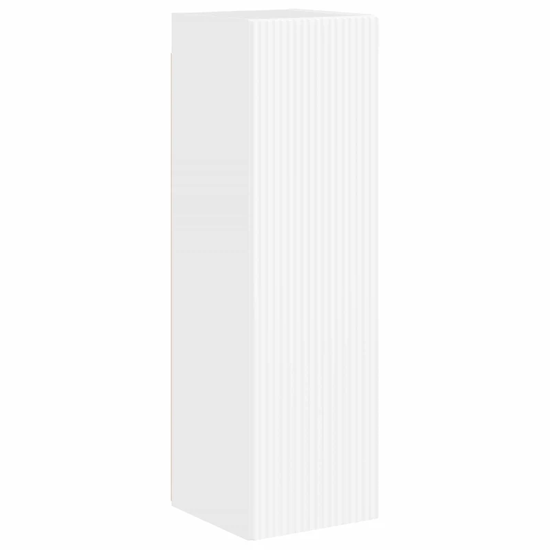 TV Cabinet Set 4 pcs High Gloss White Engineered Wood