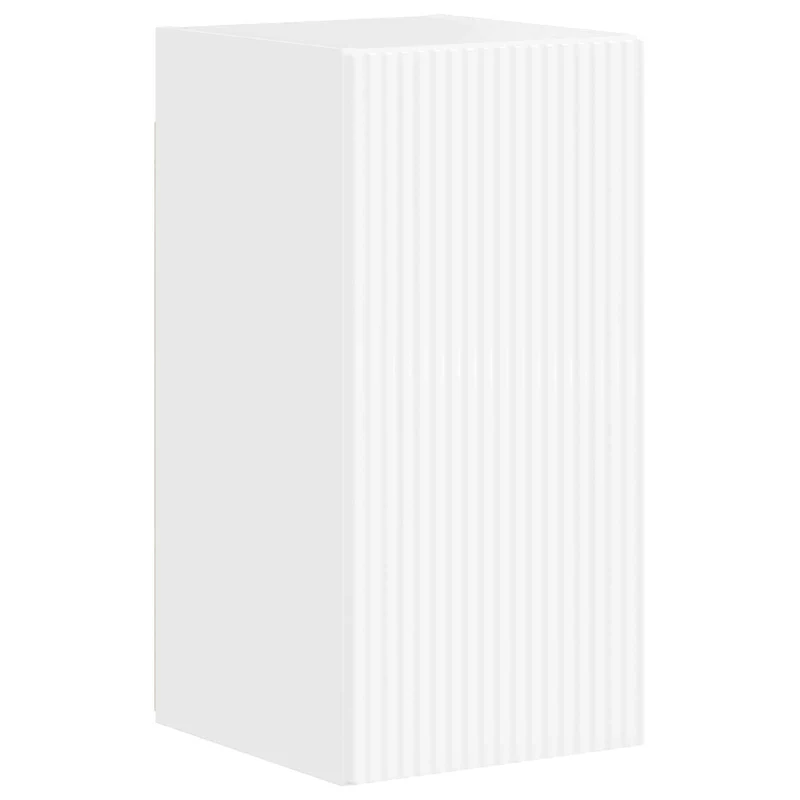 TV Cabinet Set 4 pcs High Gloss White Engineered Wood