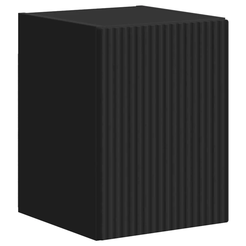 TV Cabinet Set 4 pcs Black Engineered Wood