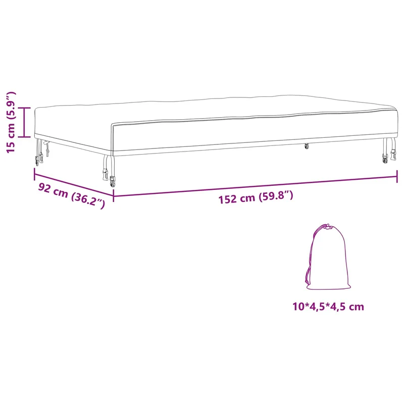 Table Cover 152 x 92 x 15 cm Fabric Rectangular Waterproof