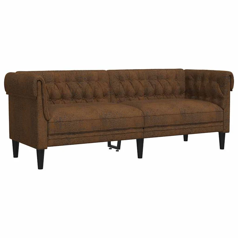 Sofa Brown 201.5 x 74.5 x 74.5 cm Polyester