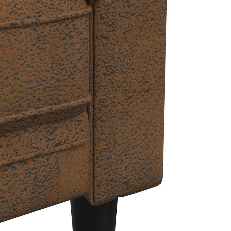 Sofa Brown 201.5 x 74.5 x 74.5 cm Polyester